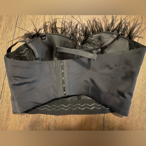 Feathered Bustier Top NWOT - Picture 3 of 9